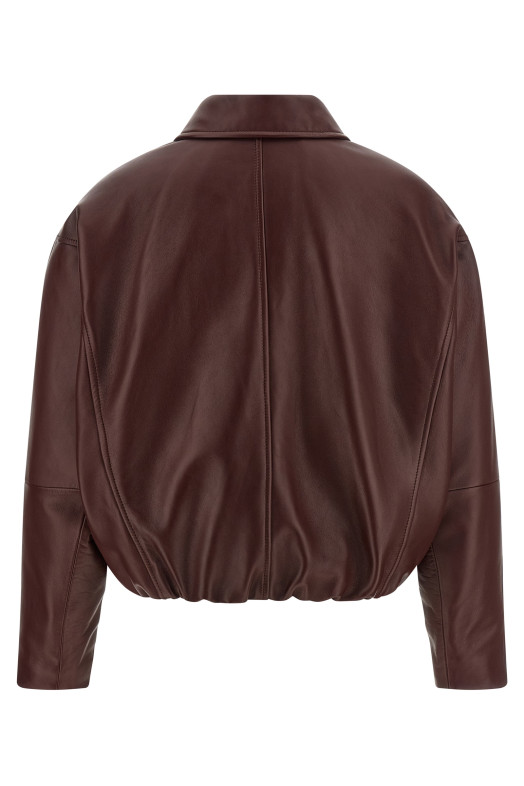 Nappa leather jacket Bordeaux
