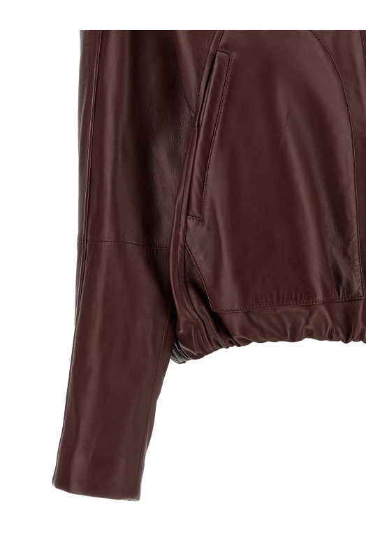 Nappa leather jacket Bordeaux