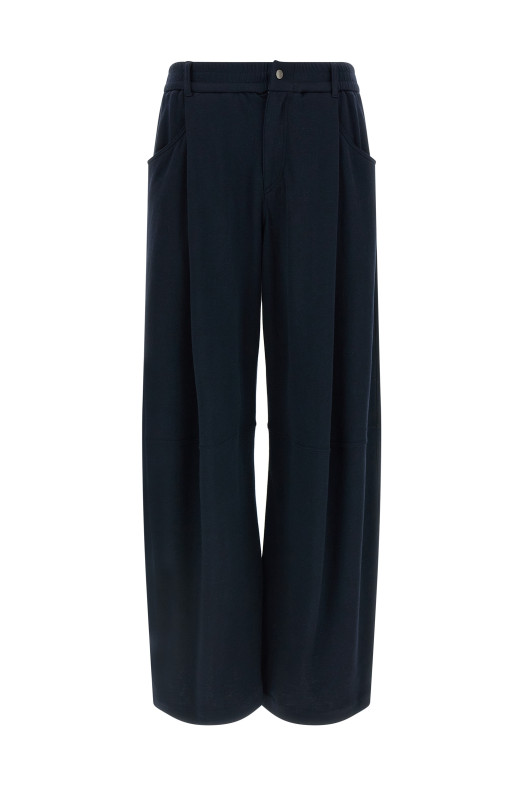 Cotton silk pants Blue