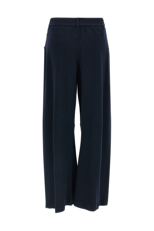 Cotton silk pants Blue