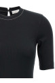 Monile ribbed T-shirt Black