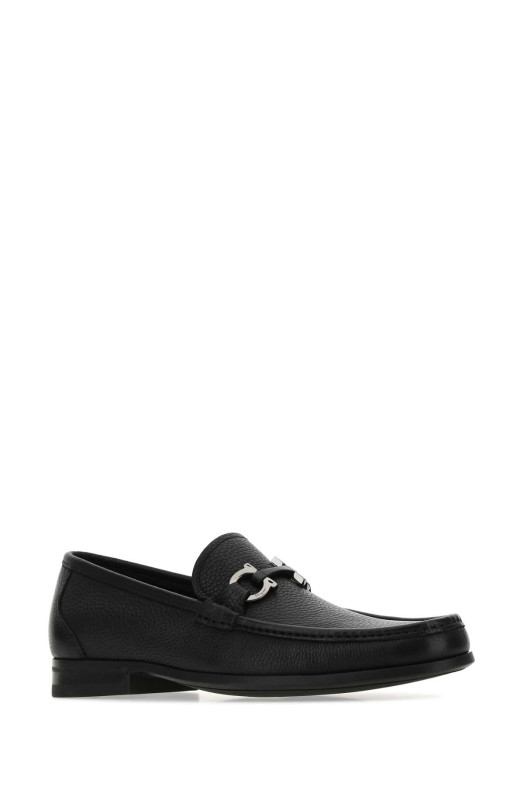 Black leather Grandioso loafers Black SALVATORE FERRAGAMO (029392642848)