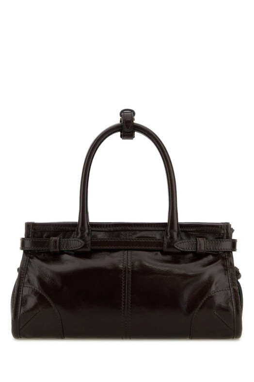 Темно-коричневая кожаная мини-сумочка Prada Bonnie от PRADA (1BA4862CYR)
