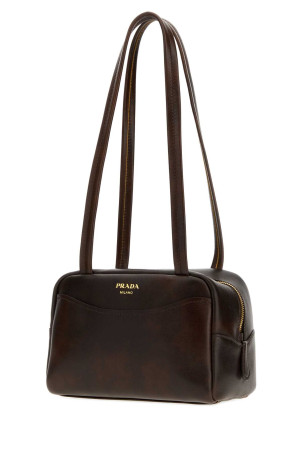 Dark brown leather mini  Prada Carry shoulder bag PRADA (1BB1672ZQ6)