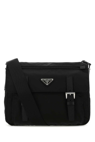 Чорна сумка через плече з ре-нейлону, чорна PRADA (1BD953VB1MRV44)