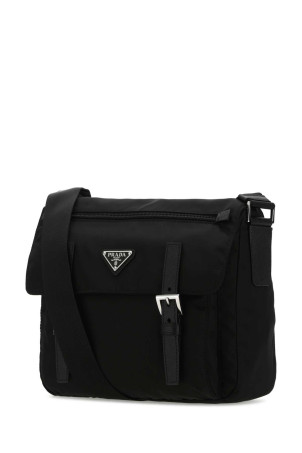Чорна сумка через плече з ре-нейлону, чорна PRADA (1BD953VB1MRV44)