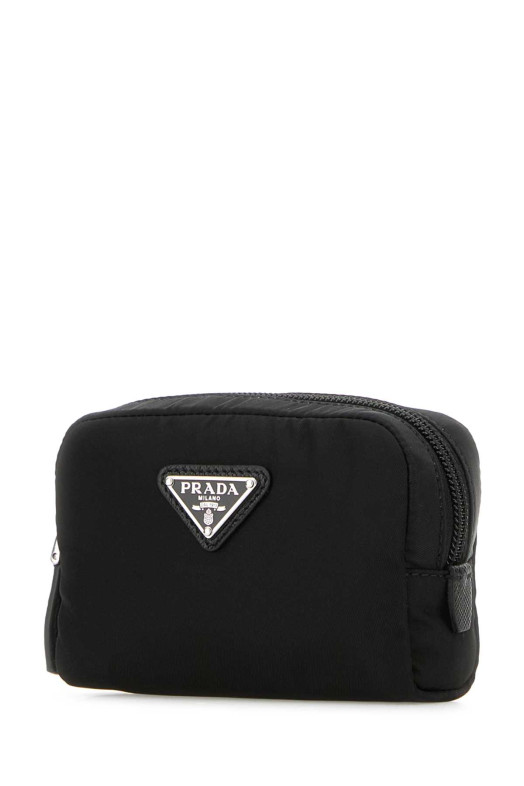 Черная косметичка из ре-нейлона PRADA (1ND339R067)