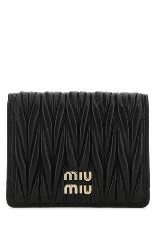 Black leather wallet Black MIU MIU (5MV204AFPP)