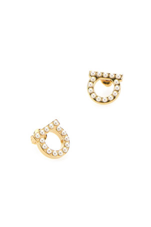 Gold metal Gancini earrings SALVATORE FERRAGAMO (760125696581)