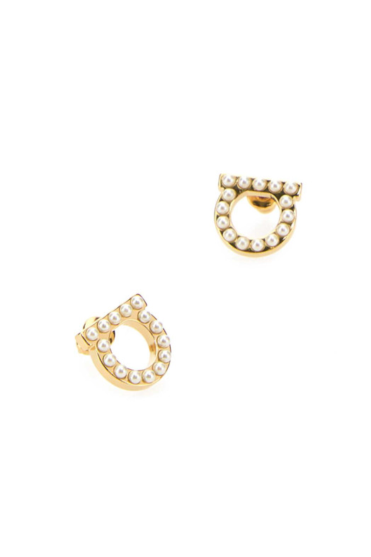 Gold metal Gancini earrings SALVATORE FERRAGAMO (760125696581)