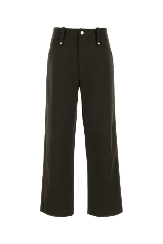 Chocolate cotton wide-leg pant BURBERRY (8076645)