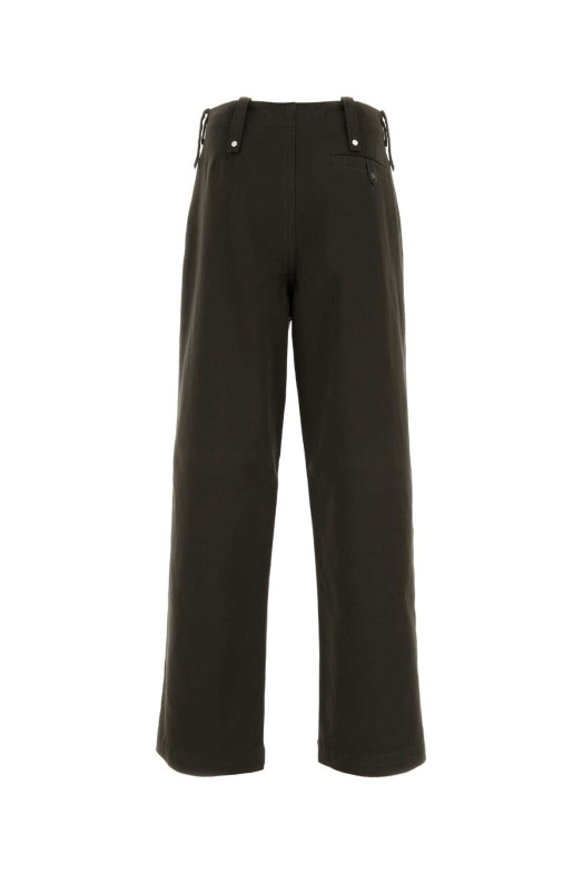 Chocolate cotton wide-leg pant BURBERRY (8076645)