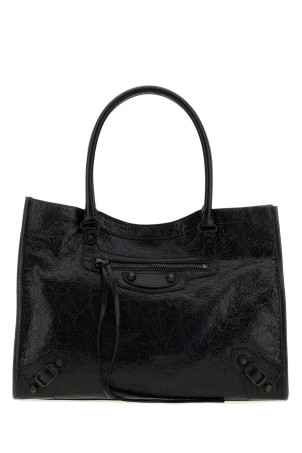 Black leather small Le City handbag Black BALENCIAGA (8526092ABEK)