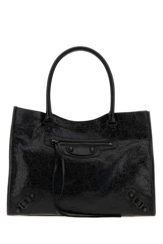 Black leather small Le City handbag Black BALENCIAGA (8526092ABEK)