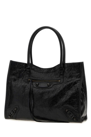 Black leather small Le City handbag Black BALENCIAGA (8526092ABEK)