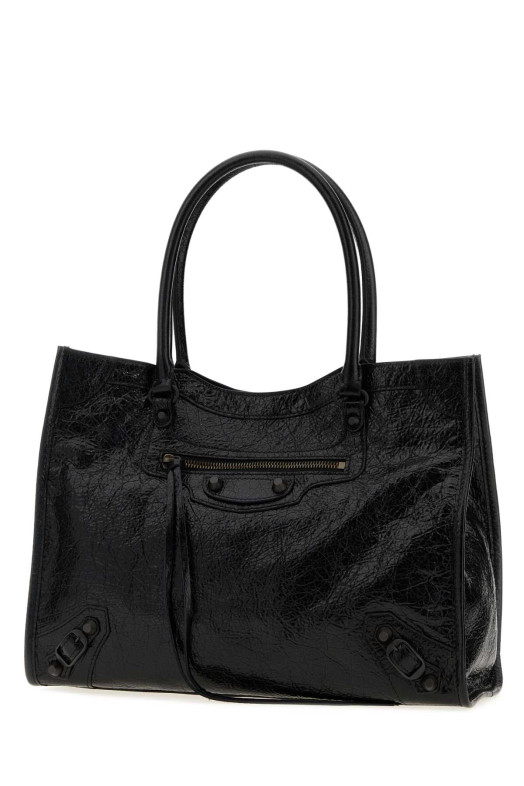 Black leather small Le City handbag Black BALENCIAGA (8526092ABEK)