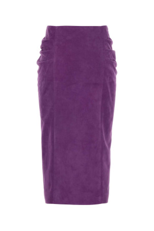 Purple suede skirt VALENTINO GARAVANI (8B0NI08AA6Q)