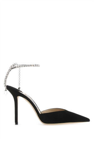 Black suede Saeda 100 pumps Black JIMMY CHOO (SAEDA100EWA)