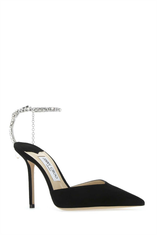 Black suede Saeda 100 pumps Black JIMMY CHOO (SAEDA100EWA)