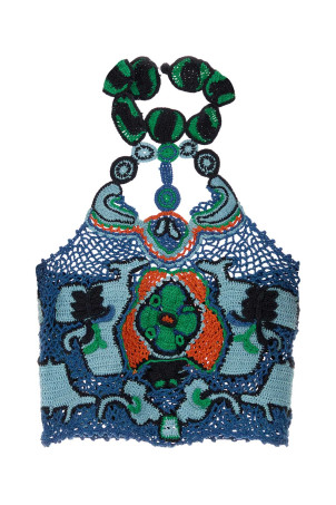 Embroidered crochet top ETRO (WRKE0400AQ440X0881)