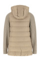 'Shiny Zipper Pull' down jacket Beige