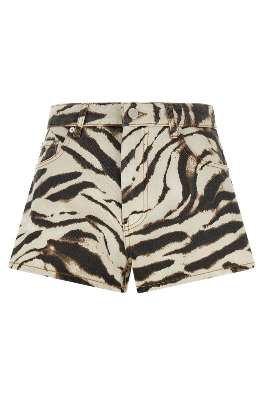 'Zebra Denim' shorts Multicolor