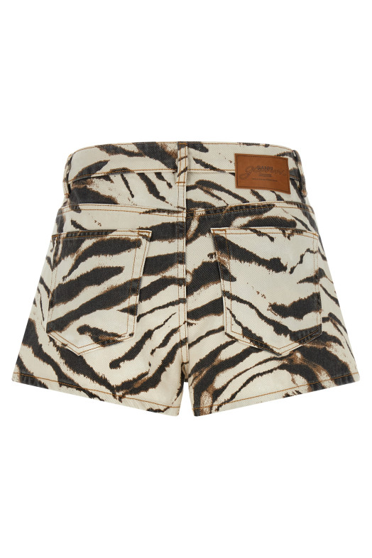 'Zebra Denim' shorts Multicolor