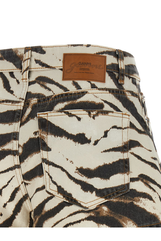 'Zebra Denim' shorts Multicolor