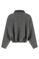 'Shiny Zipper Pull' jacket Gray