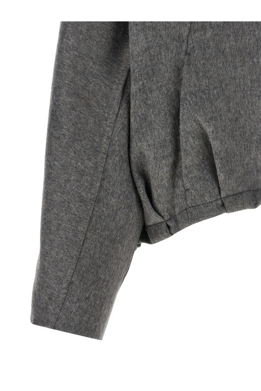 'Shiny Zipper Pull' jacket Gray