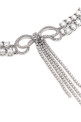 'Double Crystal Bow' necklace Silver