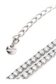 'Double Crystal Bow' necklace Silver
