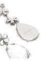 'Crystal Flower Tiered' earrings Silver