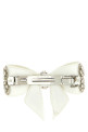 'Crystal Embellished Bow' hair clip White