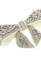 'Crystal Embellished Bow' hair clip White