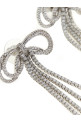 'Double Crystal Bow' earrings Silver
