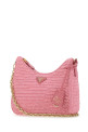 Pink raffia Re-Edition 2005 shoulder bag PRADA (1BH204VV9L2A2T)