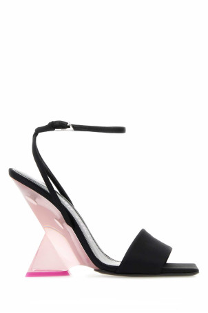 Black satin Cheope sandals THE ATTICO (236WS513E091)