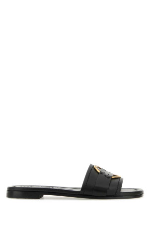 Black leather Bell slippers Black MONCLER (4C00160M4097)
