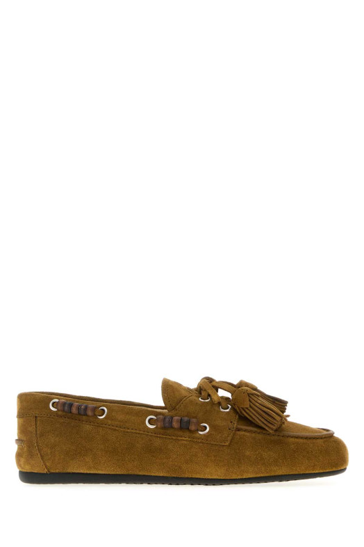 Khaki suede loafers MIU MIU (5D518EF005054)