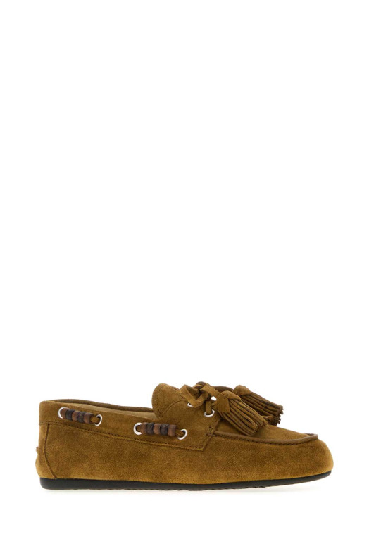Khaki suede loafers MIU MIU (5D518EF005054)