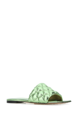 Green nappa leather slippers BOTTEGA VENETA (627710V27M0)