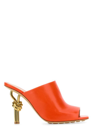 Orange nappa leather Knot mules BOTTEGA VENETA (788376VBSF0)