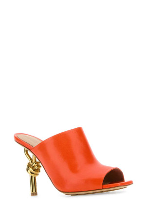 Orange nappa leather Knot mules BOTTEGA VENETA (788376VBSF0)