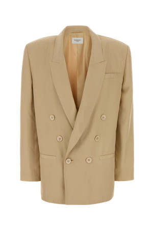 Beige silk blazer SAINT LAURENT (863071Y6J78)
