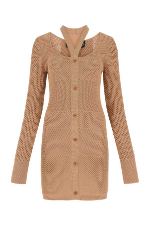Biscuit mesh mini dress ANDREA ADAMO (ADSS22DR06031476)