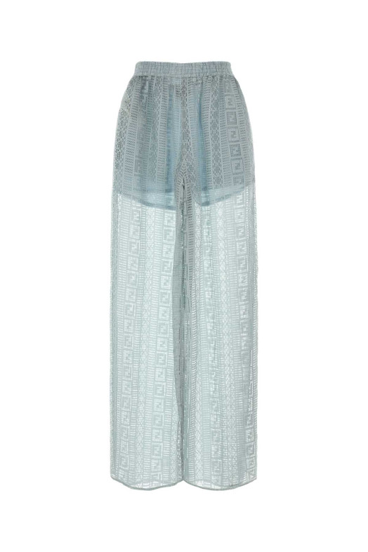 Light blue viscose blend pyjama pant FENDI (FR6494AWA2)
