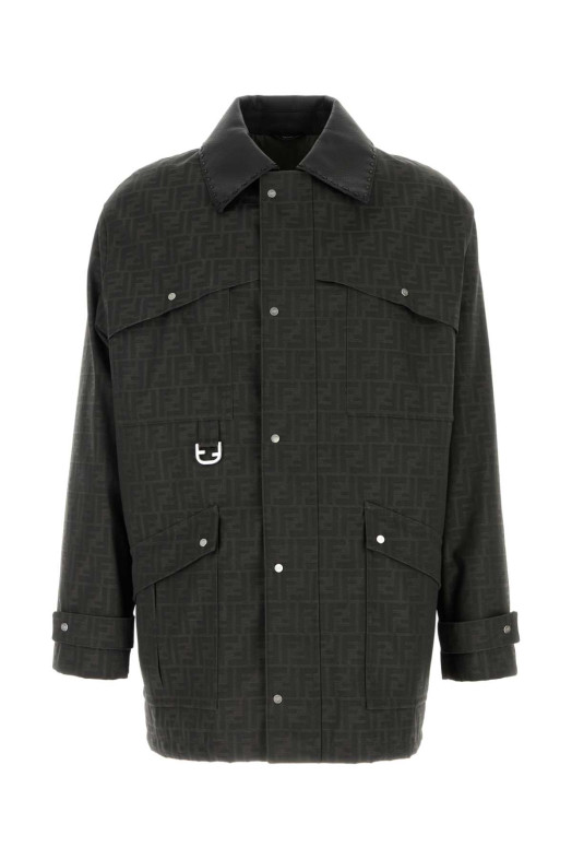 Embroidered canvas coat FENDI (FW1329ASCK)