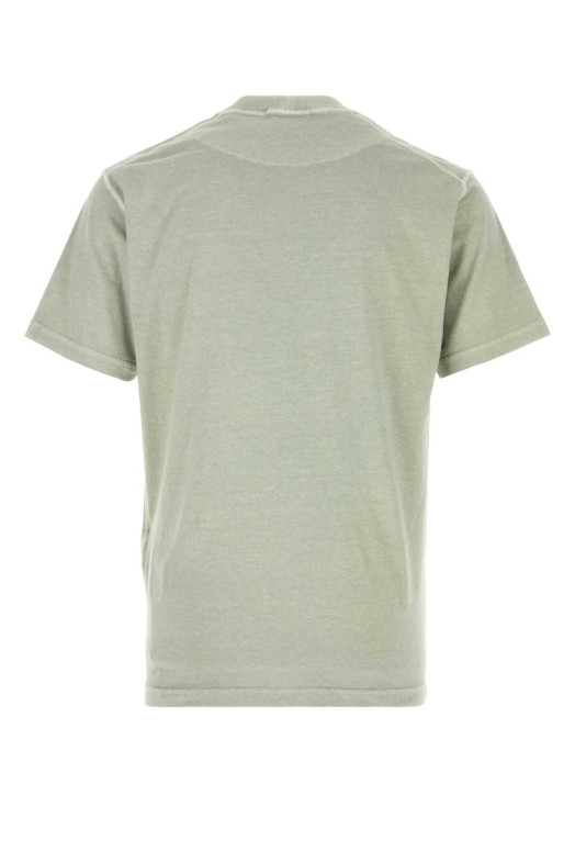 Хлопковая футболка цвета шалфей STONE ISLAND (L1S152100026S0057)
