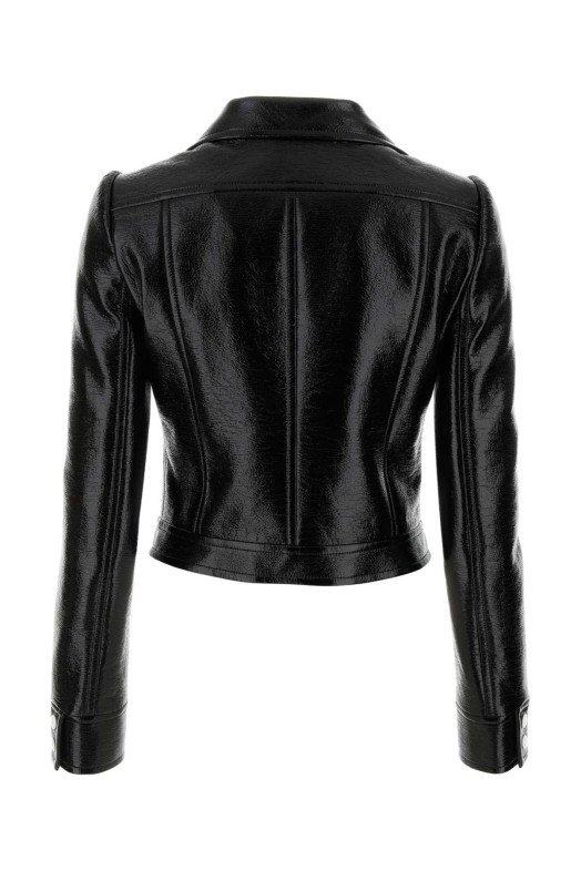 Блейзер COURREGES из черного винила (PERCBL005VY0014)